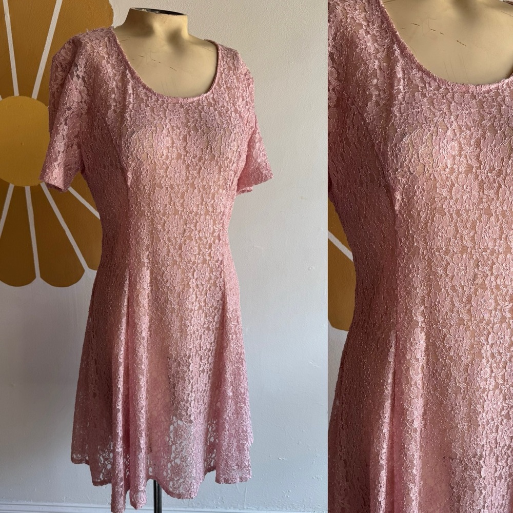 Vintage 80s Sheer Mini Dress